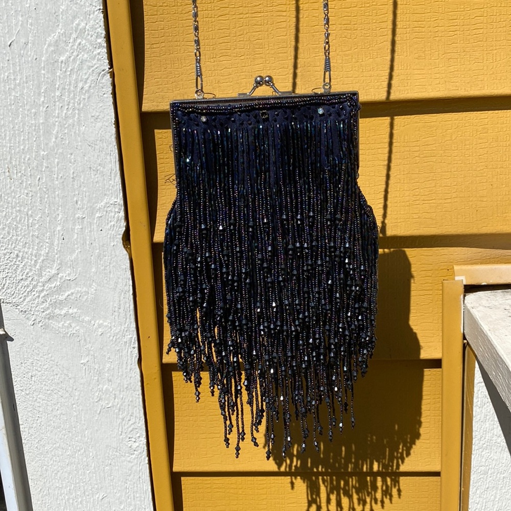 Handmade beaded mini handbag